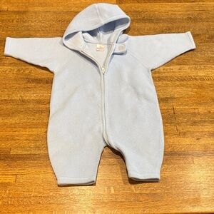 Pastel Hanna Andersson Hooded Fleece Bunting Pale Peony Color 70cm